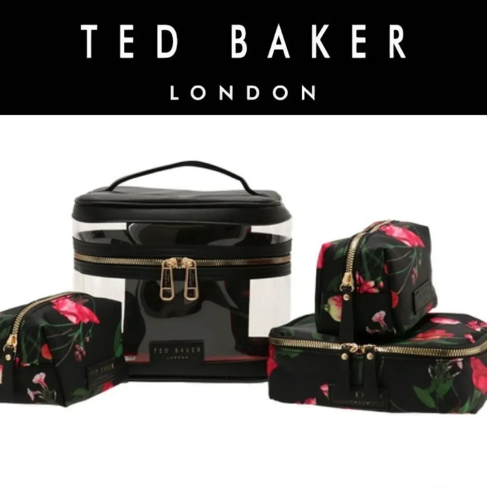 Ted Baker London Floral 4-PC Cosmetic Bag Set